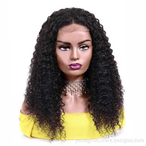 13*6 HD Lace Human Hair Wig Vendors Kinky Curly Unprocessed Cheap Brazilian Virgin Hair Cuticle Aligned Hair HD Lace Frontal Wig